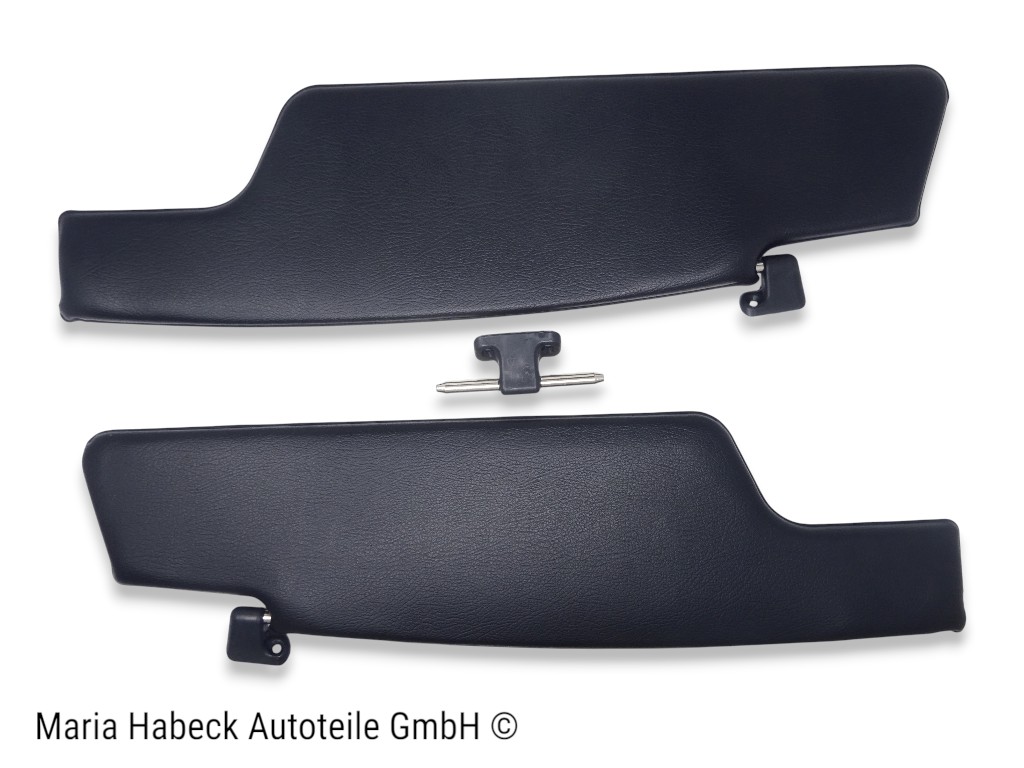 S-Trim  Sonnenblenden  SET  Porsche 914  schwarz  mit  Befestigung  901798017100