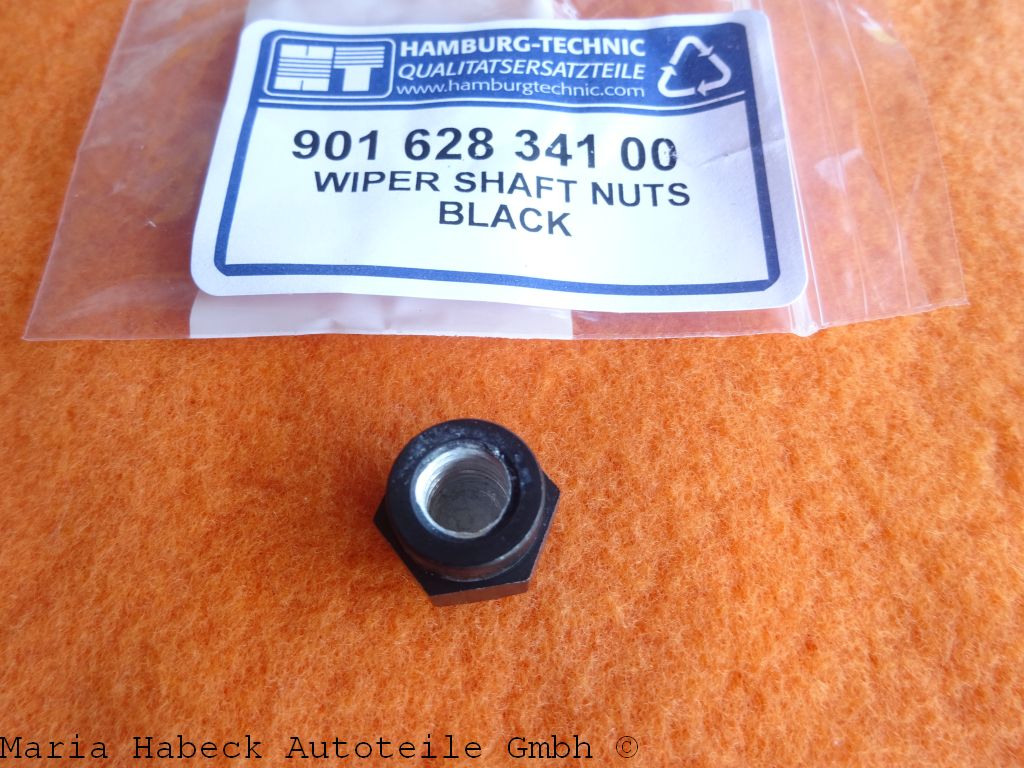 HT aluminum cap nut windscreen wiper linkage black 911 / 912 / 914 90162834100