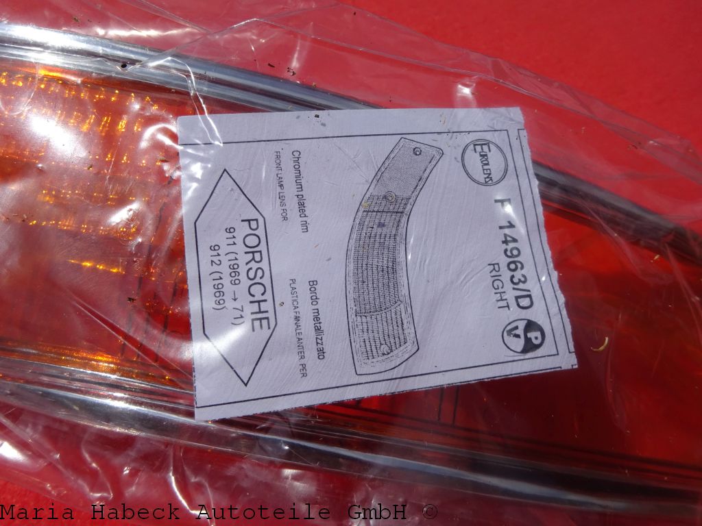 Indicator glass front right White Orang/ Crom year  69-71  P 14963 D