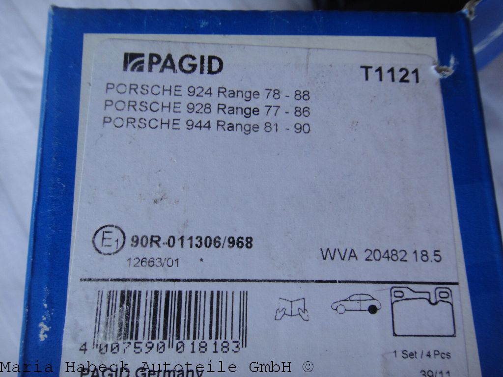 Pagid brake pads 944 rear   20482