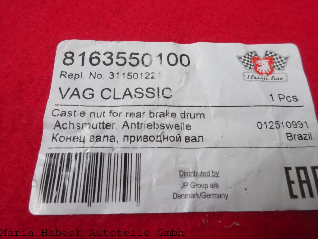 JP Crown nut SET 2 HA VW Porsche 924 Model years 76-85 311501221 1135012211