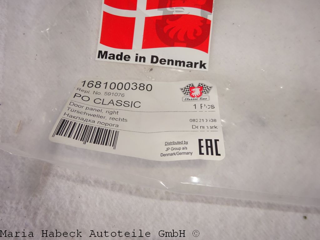 JP outer sill Porsche 911 right 591076 91150340205GRV