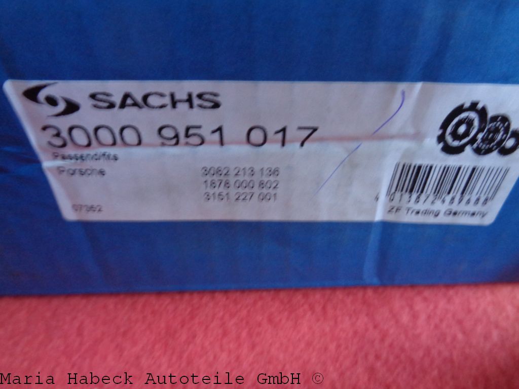 Sachs Kupplungssatz 996 / 997 GT3 / Clubsport   3000 951 017 Sachs Kupplungssatz 996 / 997 GT3 / Clubsport   3000 951 017