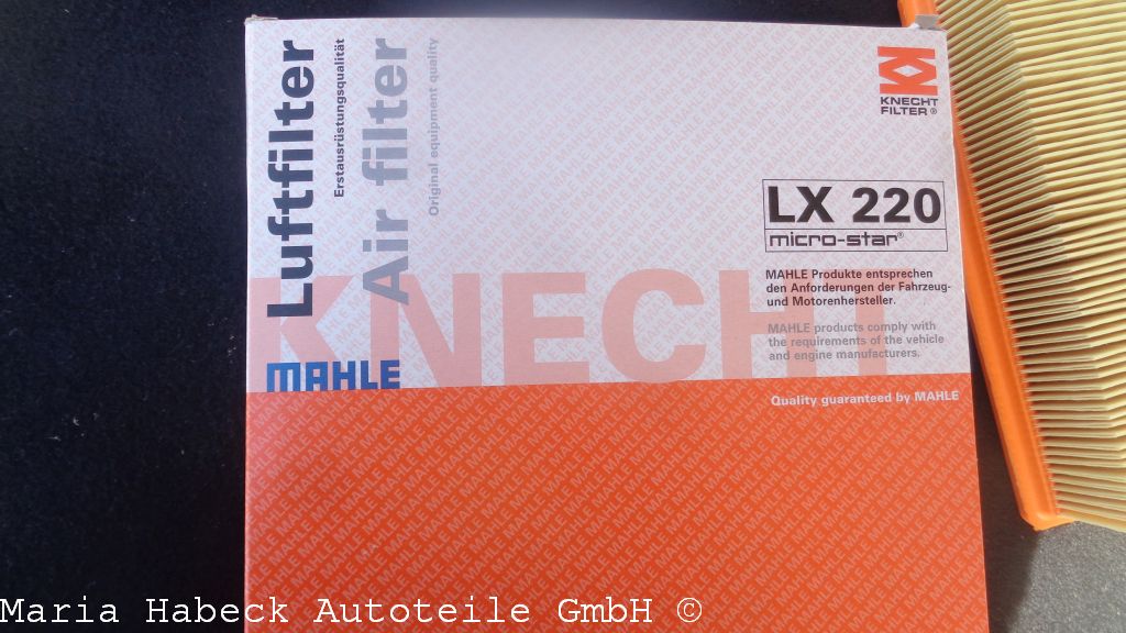 Mahle air filter insert Porsche 924 year 75-85 LX220 021129620