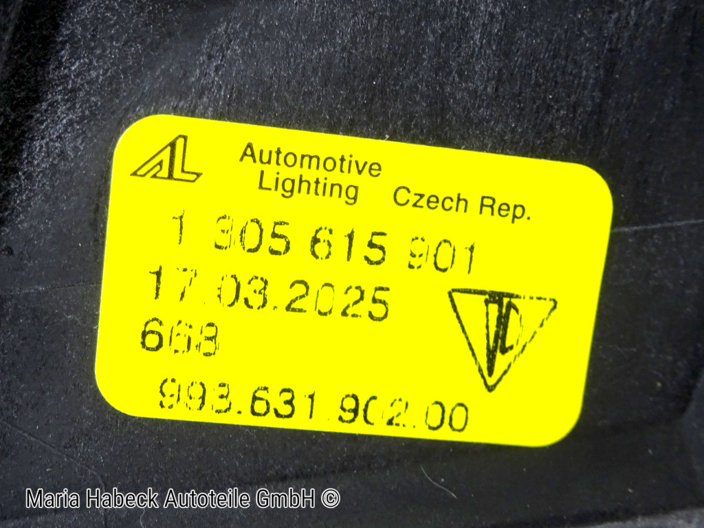OE Porsche  Scheinwerfer Ersatzglas 993 rechts   99363190200