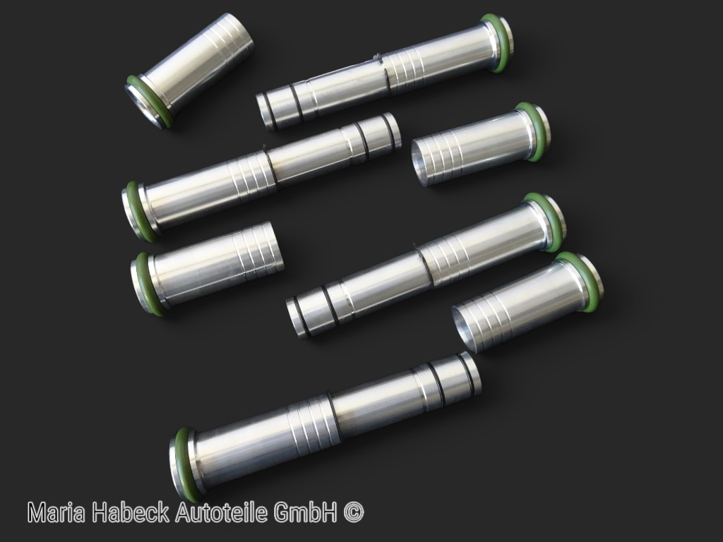 Set 4 pcs. HT Oil return pipe alu 2-piece for  Porsche year 65-98  90110735101 Set 4 pcs. HT Oil return pipe alu 2-piece for  Porsche year 65-98  90110735101
