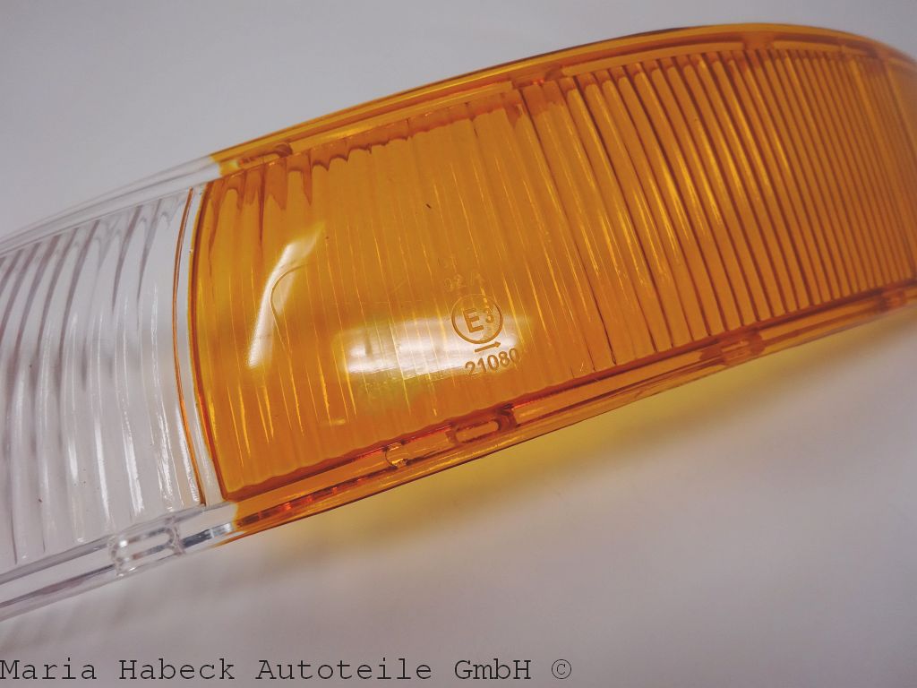 Blinker glass front left, without frame, with screws EU Porsche 911 / 912 65-68