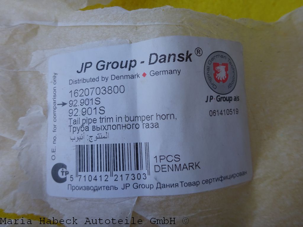 JP Tail pipe for bumper horn 356 rear   92901S