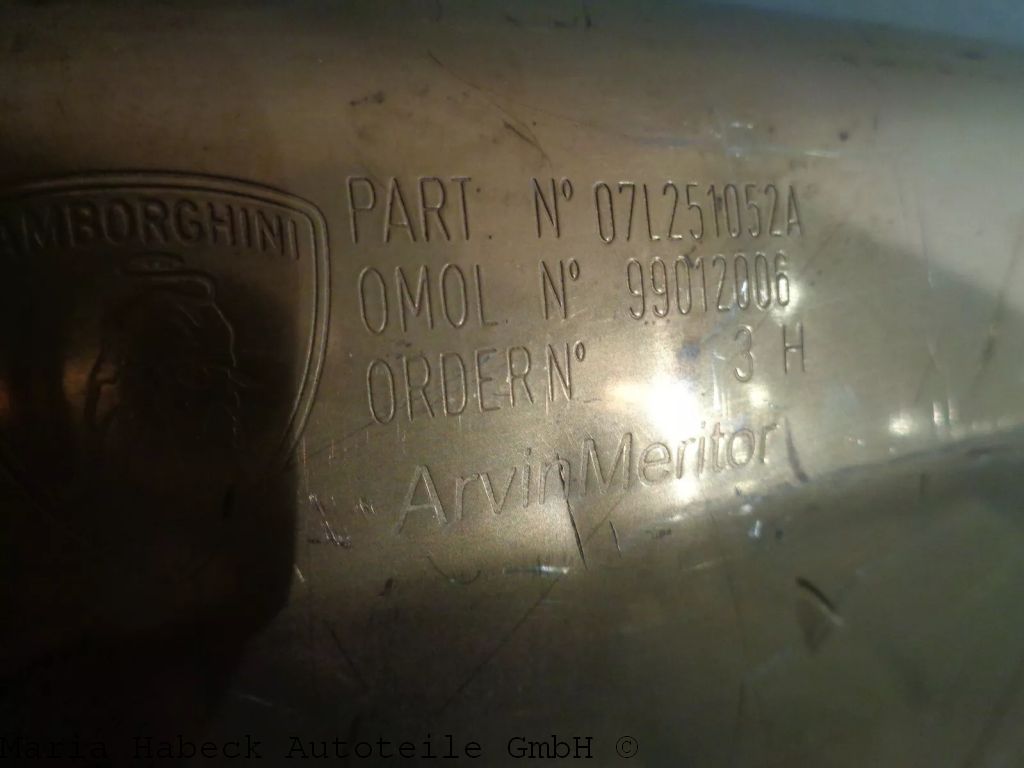 Rear silencer Gallardo 07L251052A right, with flap control, used