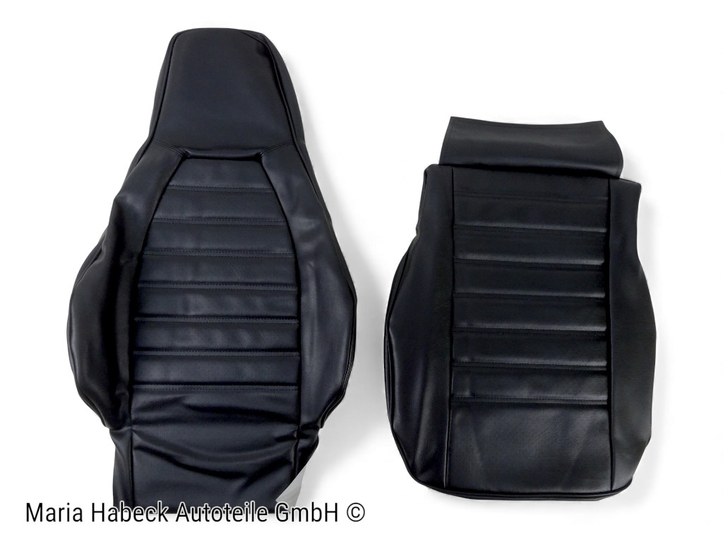 S- Trim Sitzbezug SET Kunstleder Schwarz Porsche 911 74-89