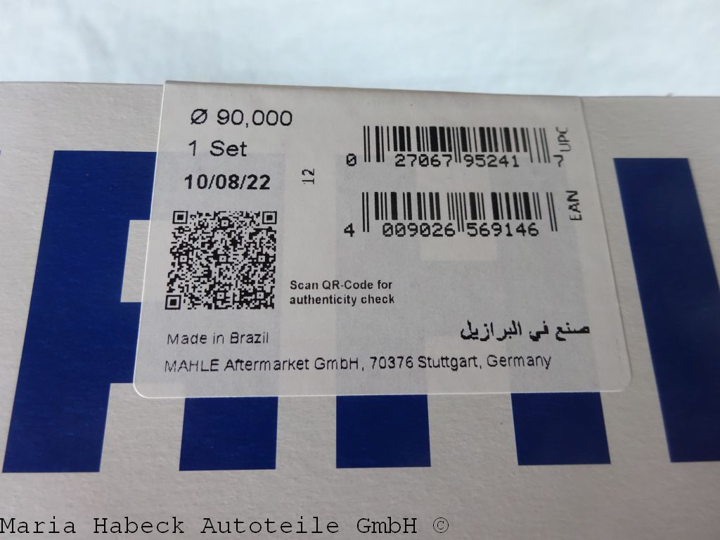 Mahle piston ring set 911 2.7 year 74-77  503 59 N0 Mahle piston ring set 911 2.7 year 74-77  503 59 N0