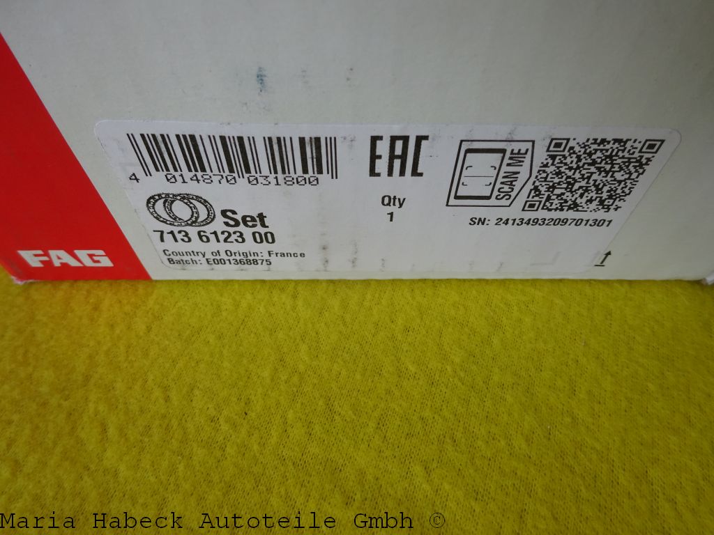 FAG Wheel Bearing Set Front/Rear Porsche 991 992 Boxster 713612300 95834190100