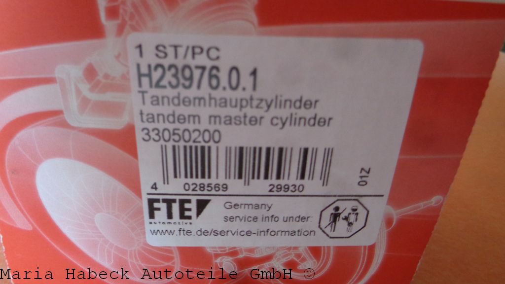 FTE Brake master cylinder 996 / 986 H23976.0.1 996 355 910 00