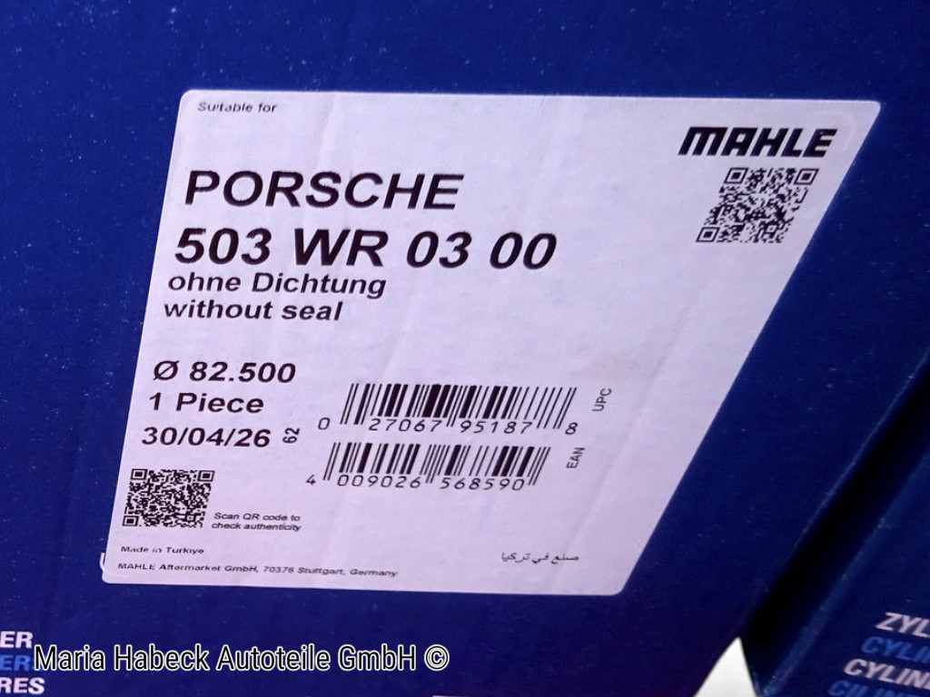 Mahle Zylinder SET 4   Porsche  356 Super 75   503WR03   61610410400