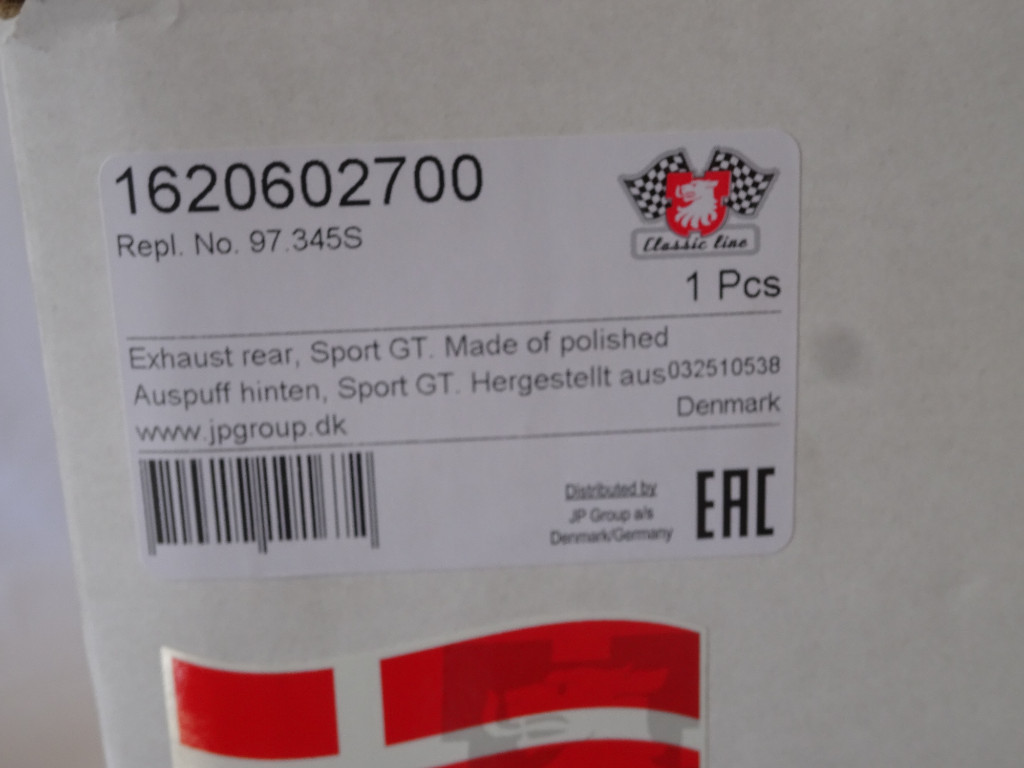 JP rear silencer Sport GT stainless steel   for Porsche GT 2 Turbo   99711102680 JP rear silencer Sport GT stainless steel   for Porsche GT 2 Turbo   99711102680