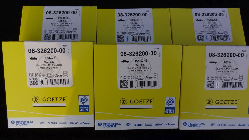 Götze piston ring set 993 Turbo from 95 08-326200-00 Götze piston ring set 993 Turbo from 95 08-326200-00