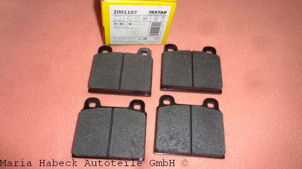 Textar Brake pad set front  2001107 Textar Brake pad set front  2001107