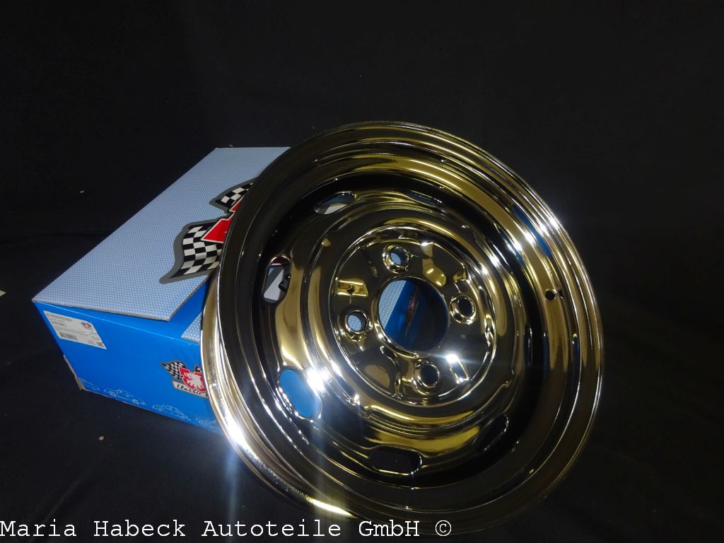 JP Stahlfelge Käfer 5,5 x 15 ET 25  4 / 130, Chrom  VW36C JP Stahlfelge Käfer 5,5 x 15 ET 25  4 / 130, Chrom  VW36C