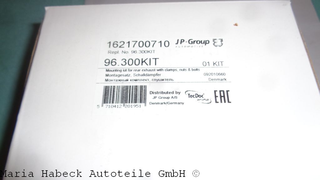 Mounting kit for silencer, rear  996 3,4 / 3,6 GT3     96 300 KIT Mounting kit for silencer, rear  996 3,4 / 3,6 GT3     96 300 KIT