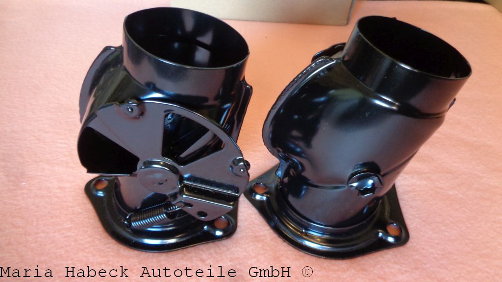 Stilcars Heizklappen -Set 911 Edelstahl kurz schwarz