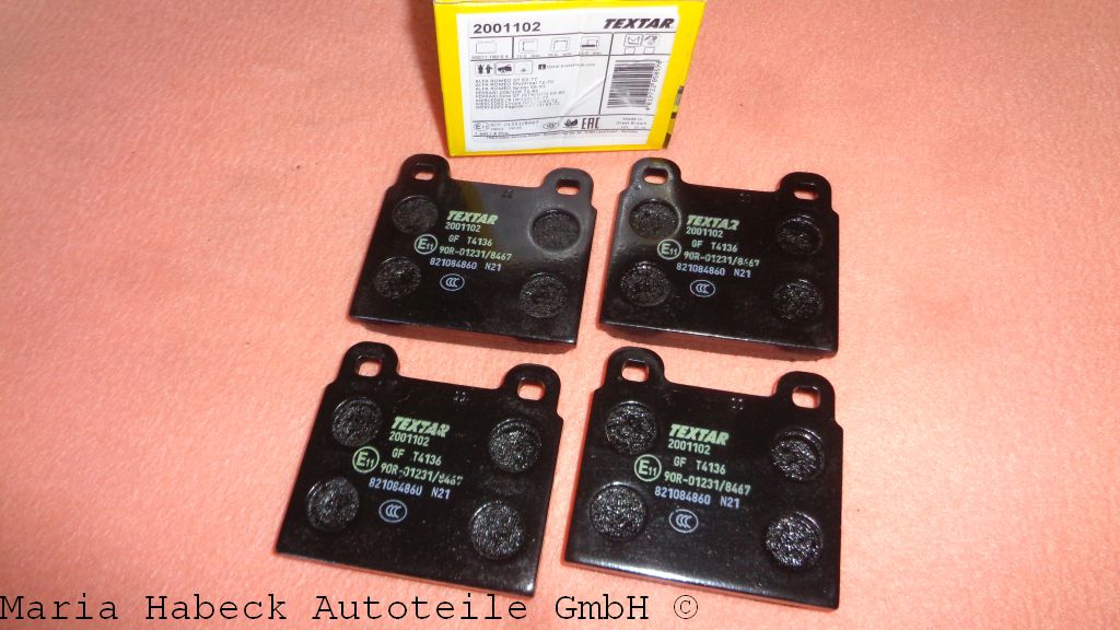 Textar Brake pad set front  911 SC   2001102 Textar Brake pad set front  911 SC   2001102