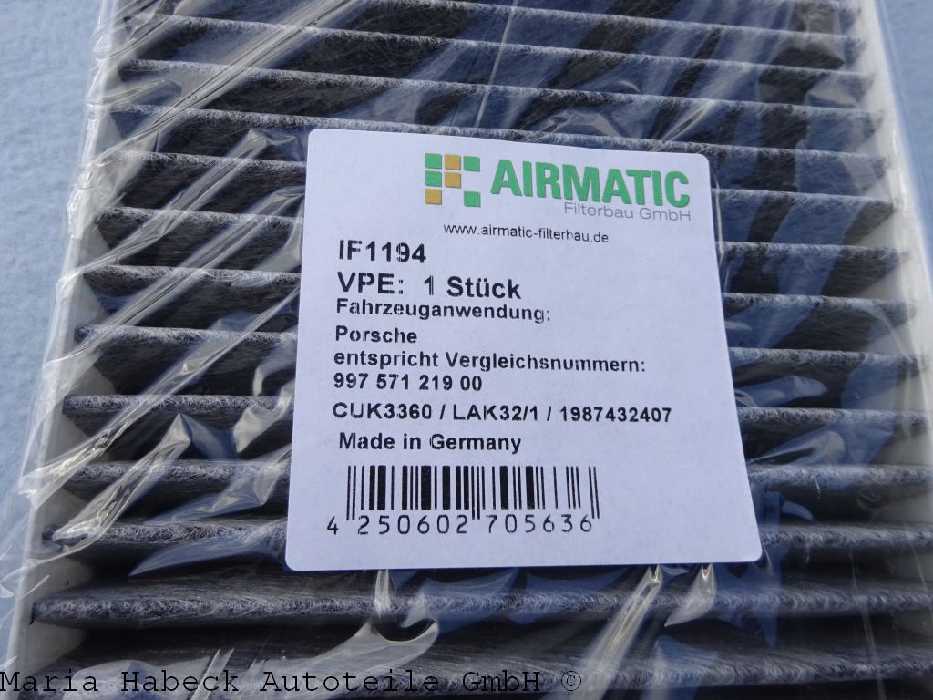 Airmatic Activated carbon filter  996/ 986/ 997   IF1194  996 571 219 03 Airmatic Activated carbon filter  996/ 986/ 997   IF1194  996 571 219 03