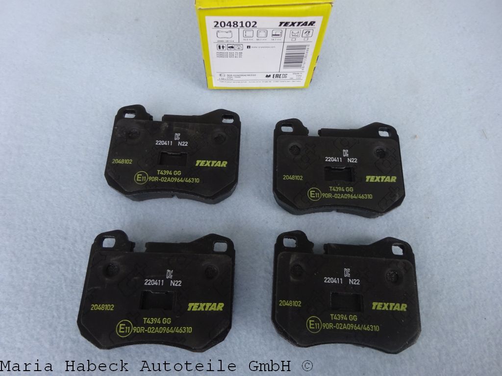 Textar brake pad Porsche 944 VA 2048102 94435195102 Textar brake pad Porsche 944 VA 2048102 94435195102