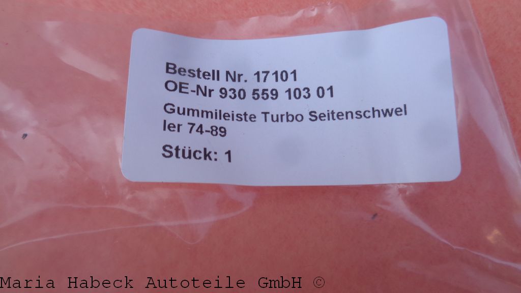 TMP  Rubber strip outer sill left, right  for Porsche 911 SC, Turbo  93055910301 TMP  Rubber strip outer sill left, right  for Porsche 911 SC, Turbo  93055910301