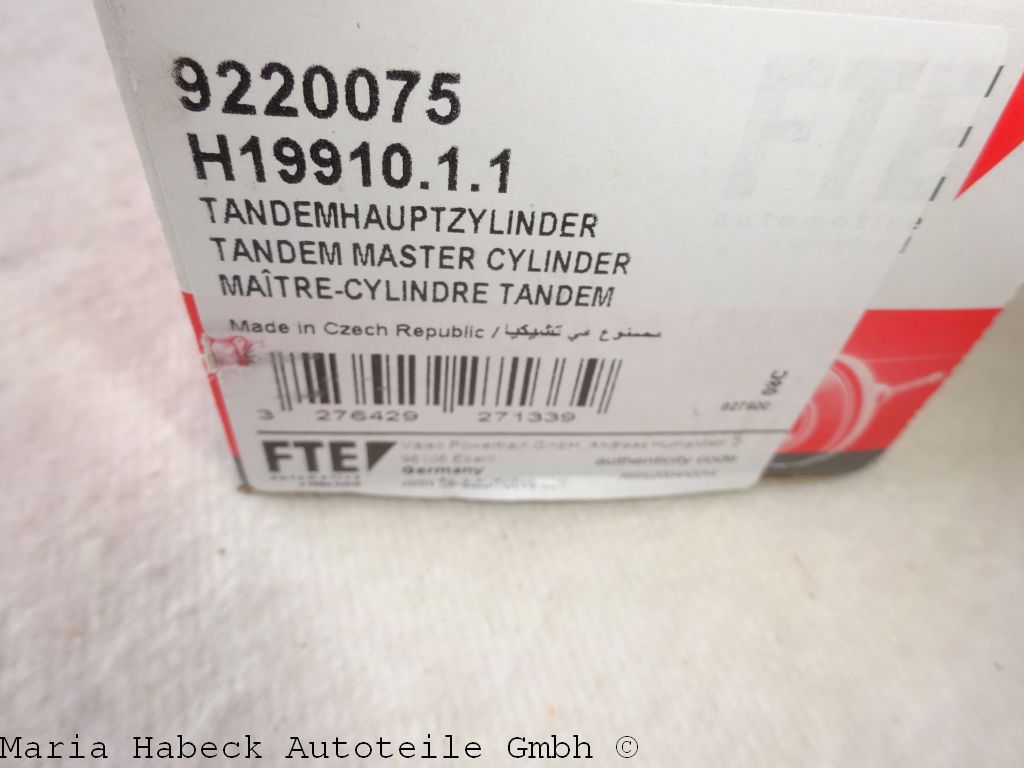 FTE Hauptbremszylinder Porsche  911 Bj. 69-77  9220075   90135501200