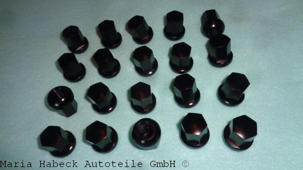 HT wheel nut set 20 pieces aluminium black Porsche 911 99918200336