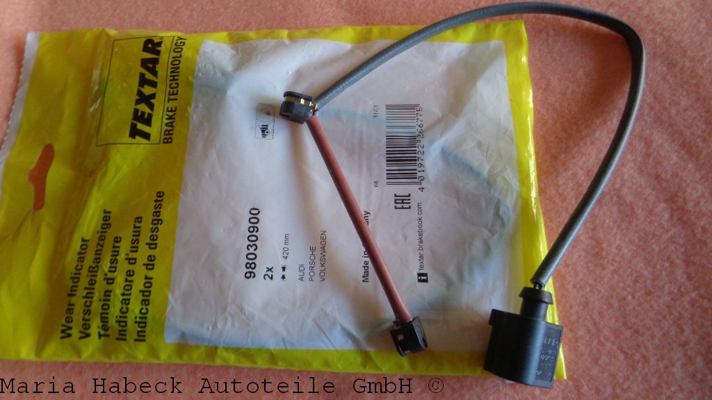 Textar warning contact brake pad VA for Porsche Cayenne 955 98030900 95561236500