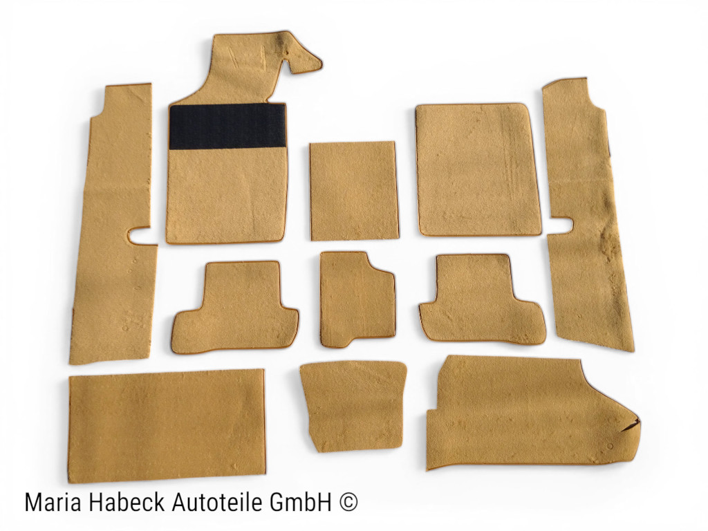 S-Trim Teppichsatz Teppichboden  braun  dattel  10 tlg  Porsche 914