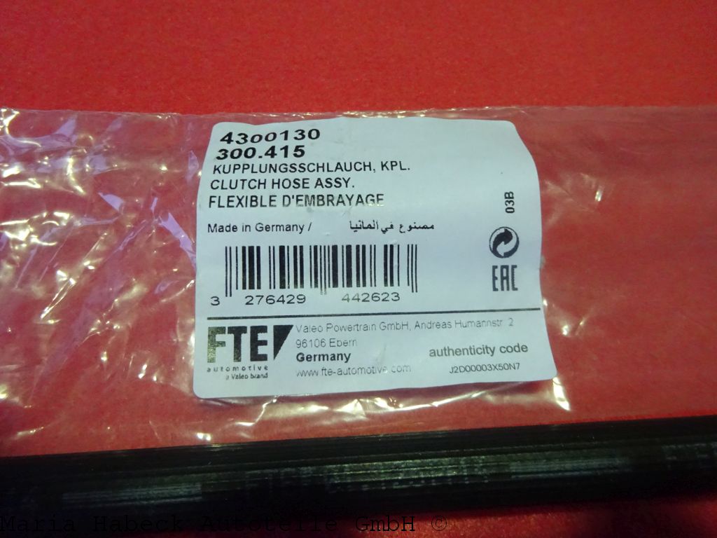 FTE clutch hose 300.415 rear all 964 / 993 96442347701 FTE clutch hose 300.415 rear all 964 / 993 96442347701