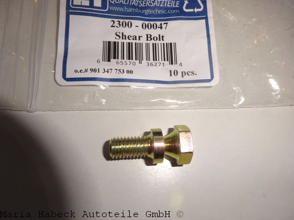 HT Abreißschraube kurz Lenkungssäule  für Porsche 911 Bj. 65-89    90134775300 HT Abreißschraube kurz Lenkungssäule  für Porsche 911 Bj. 65-89    90134775300