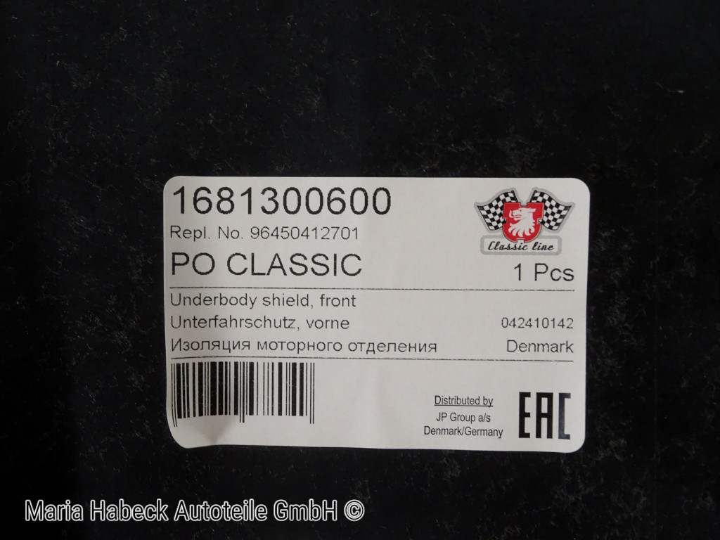 JP  Front underbody cover  Porsche 964 993  96450412701