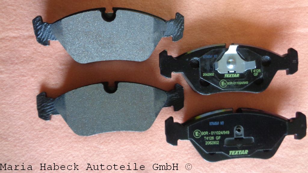Textar brake pad VA Porsche 928 4.5 / 4.7 S 2062902 92835193101 Textar brake pad VA Porsche 928 4.5 / 4.7 S 2062902 92835193101