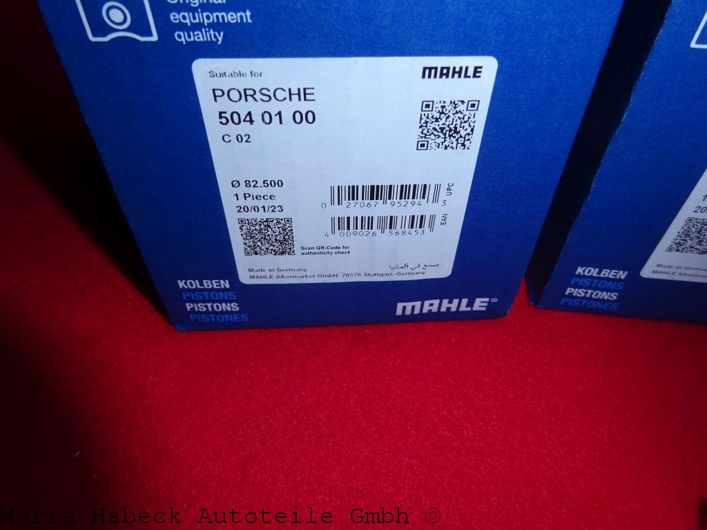 Set 4 pcs.  Mahle pistons  for Porsche 356 / 912 Super 90  5040100  61610303200