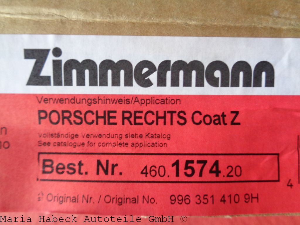Zimmerm. Brake disc front right 996/997 1574