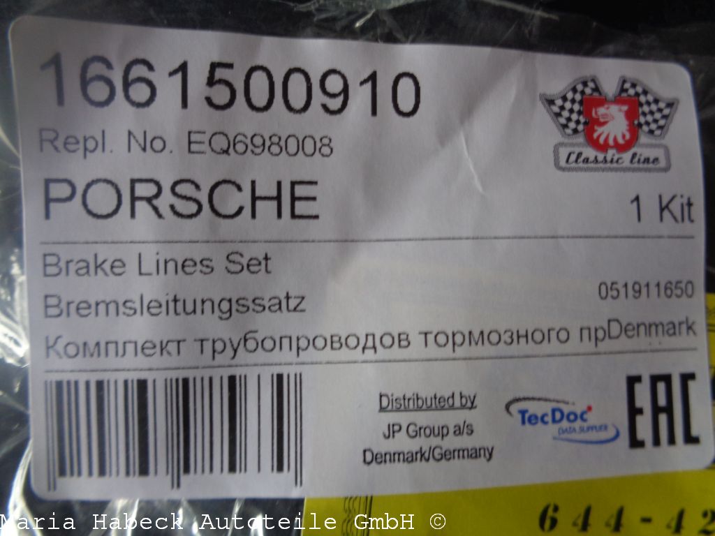 JP brake line set 356A 1-circuit w. 7 lines EQ698008 JP brake line set 356A 1-circuit w. 7 lines EQ698008