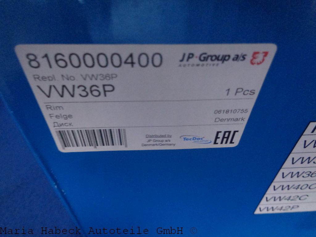 JP steel wheel Beetle 5.5 x 15 ET25 4/130 silver VW36P JP steel wheel Beetle 5.5 x 15 ET25 4/130 silver VW36P