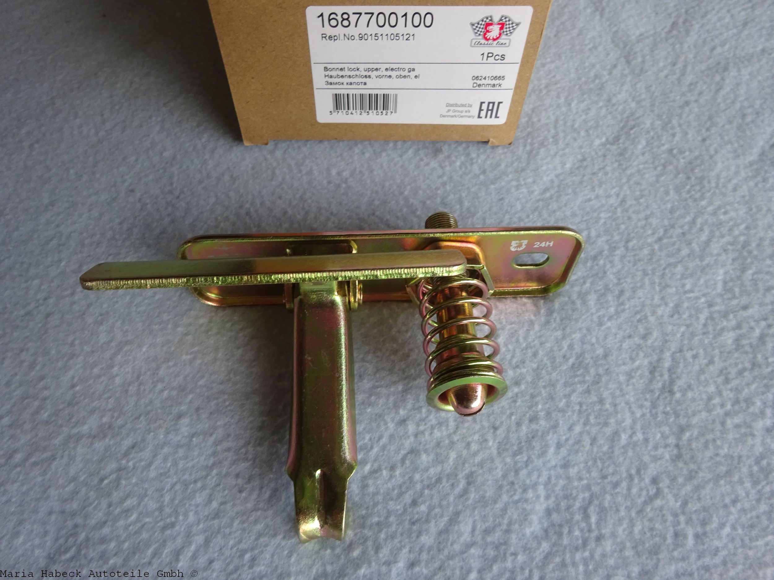 HT Hood lock upper part front white  for Porsche 911 year 65-73  90151105121