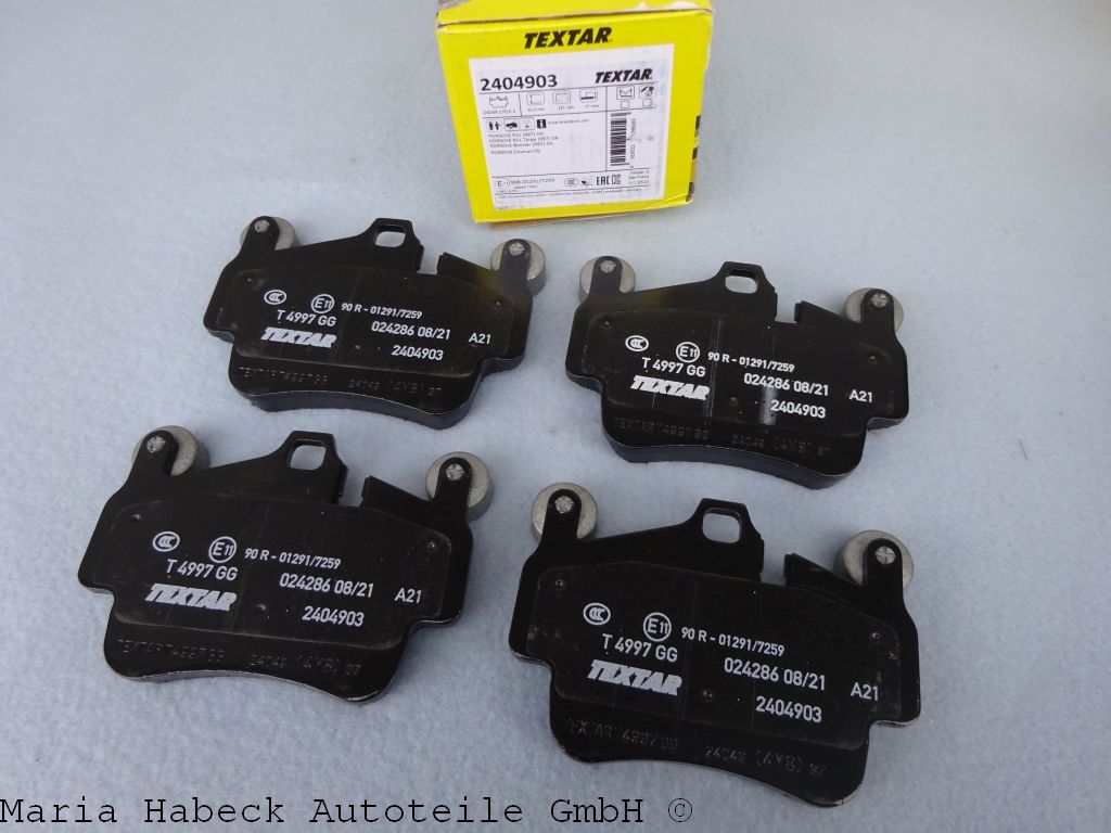 Textar brake pad repair set front  997/987  2404903 Textar brake pad repair set front  997/987  2404903