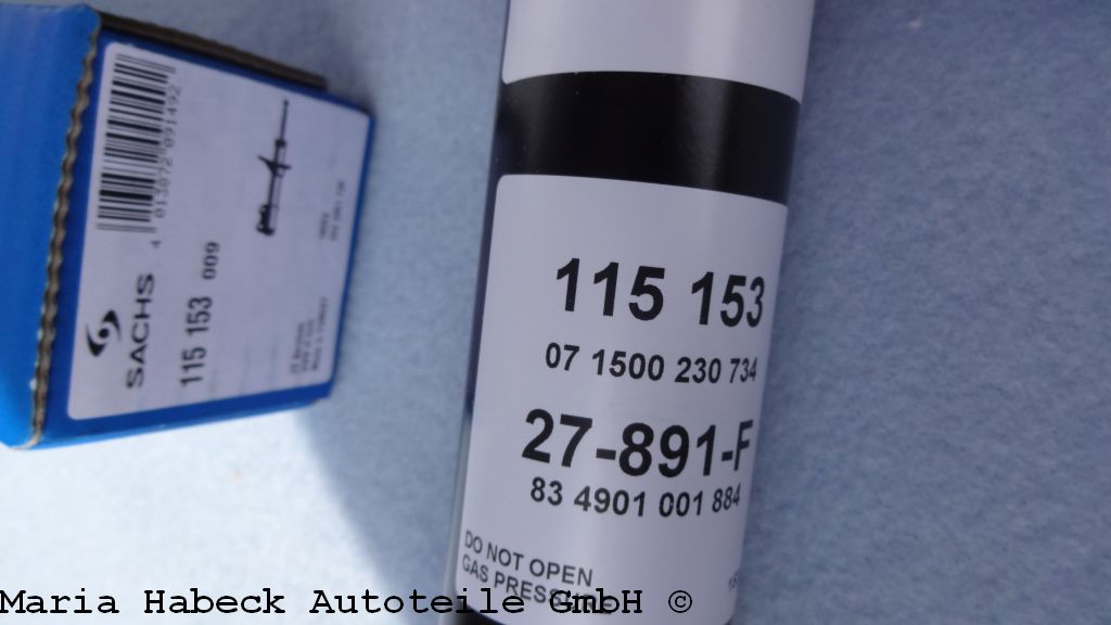 Sachs Stoßdämpfer Vorderachse 924 / 944 -Bj 86 Sachs 115153    94434305900 Sachs Stoßdämpfer Vorderachse 924 / 944 -Bj 86 Sachs 115153    94434305900