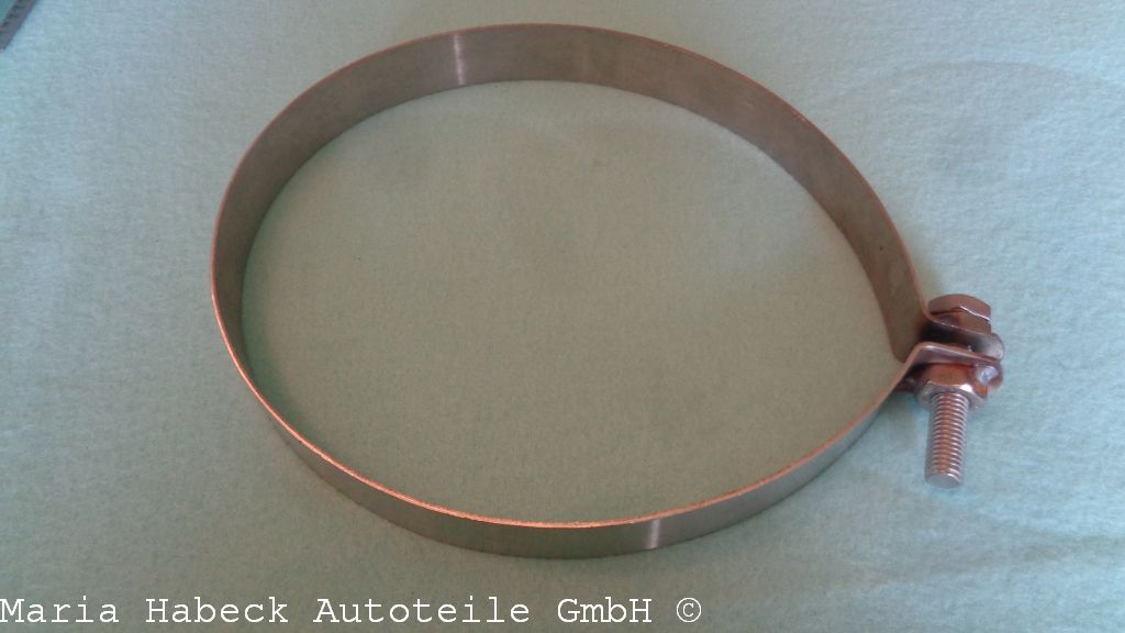 Exhaust metal band 648mm right, stainless steel  3,2L  84-89