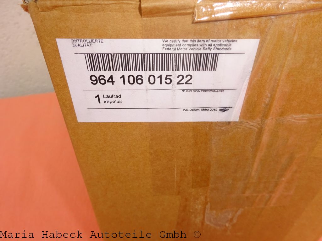 OE impeller blower wheel alternator  all Porsche 964 / 993 Turbo  96410601522