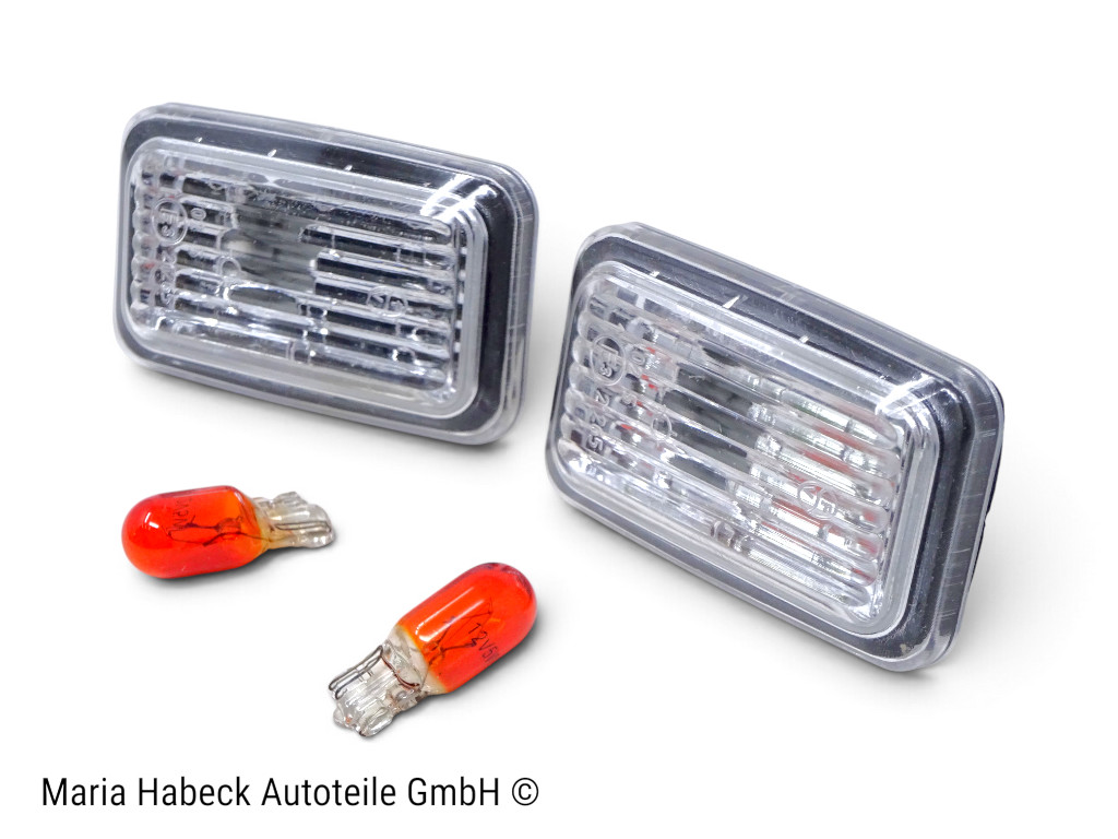 TMP Seitenblinker Set chrom  incl Leuchtmittel  Porsche 911 964  944  4A0949101
