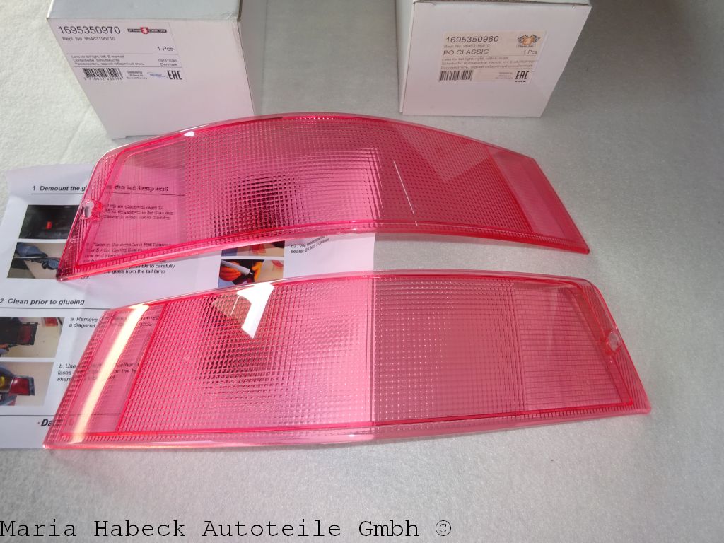 JP rear lights replacement glass Porsche 964 SET right left 96463190710 96463190