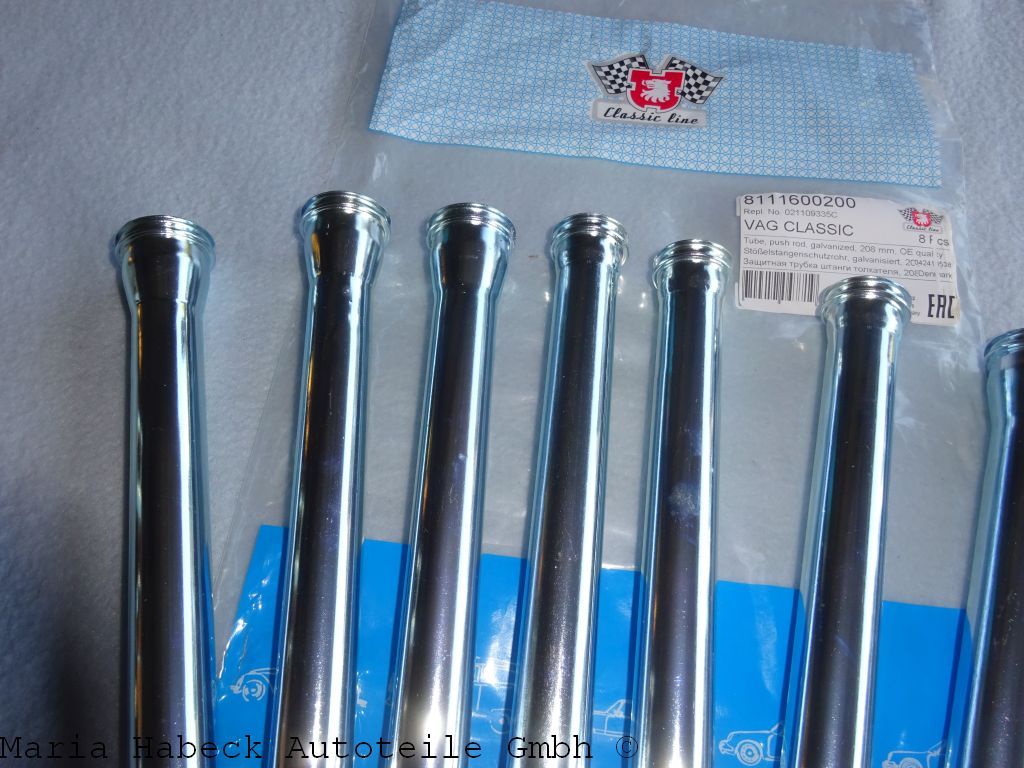 JP Pushrod protection tube 208 mm SET 8 pcs  for Porsche 914 year 69-76  0211093 JP Pushrod protection tube 208 mm SET 8 pcs  for Porsche 914 year 69-76  0211093