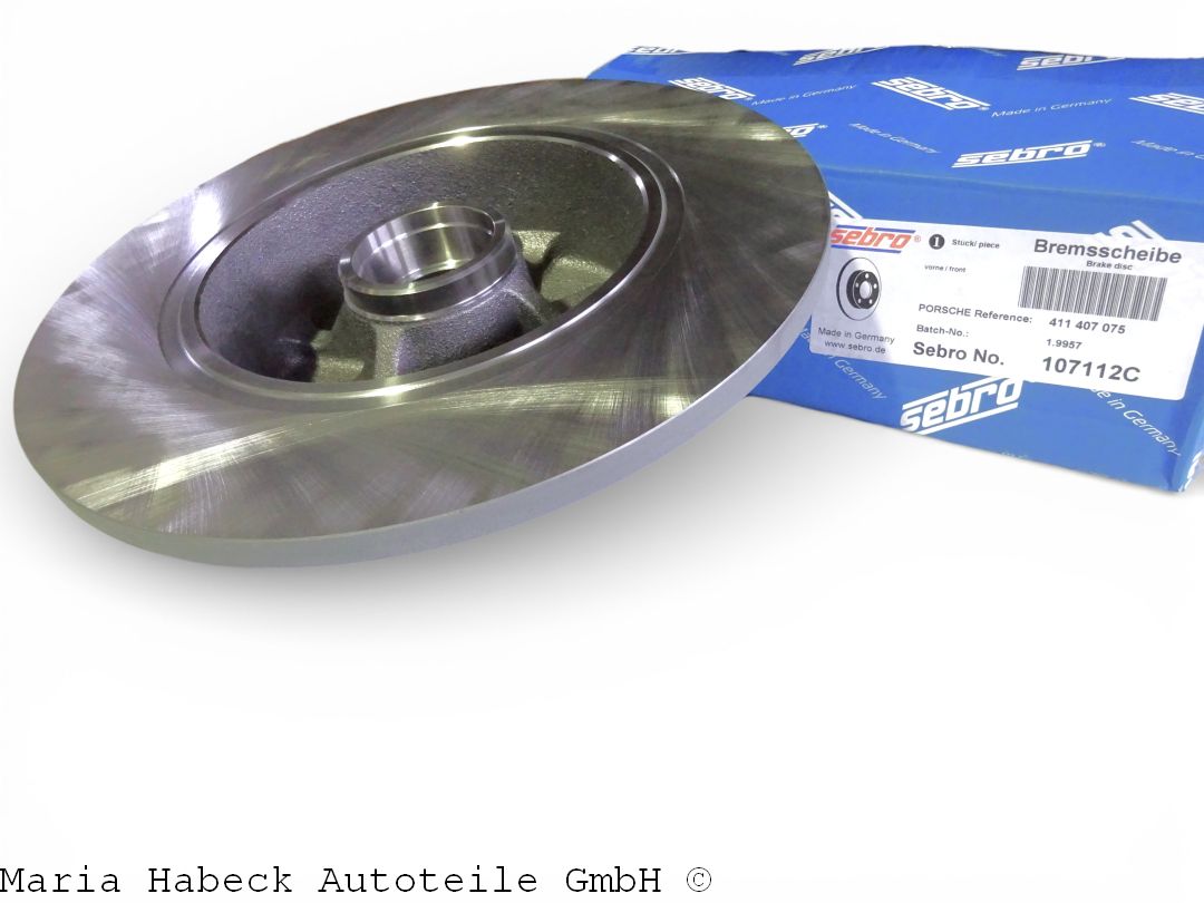 Sebro Bremsscheibe VA  für Porsche 914 1,7 Liter Bj. 69-73  107112C  411407075
