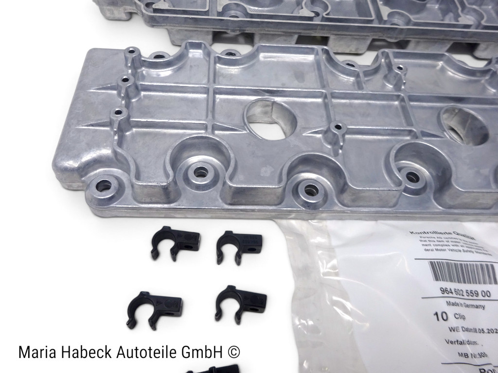 TMP Ventildeckel Alu unten incl. Clips SET 2x  Porsche 964 Bj 89-94  96410511603